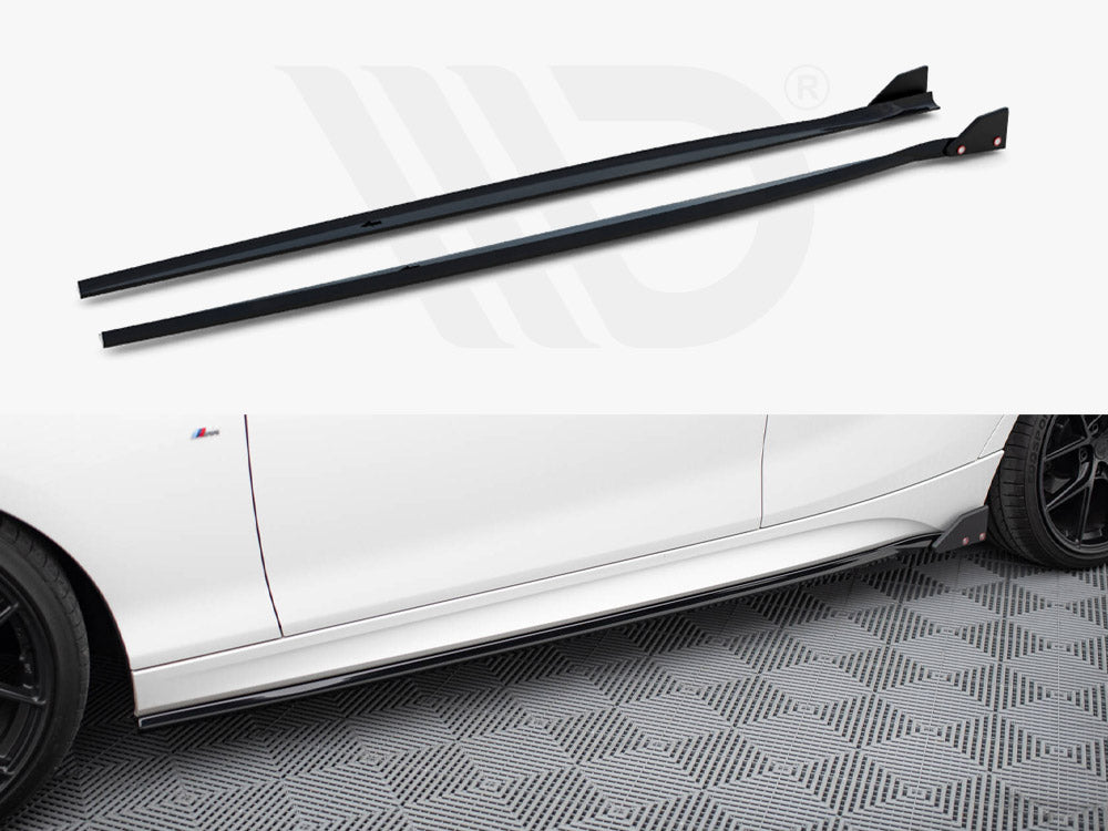 Side Skirts Diffusers V.4 + Flaps Bmw 1 M-Pack / M140I F20 Facelift
