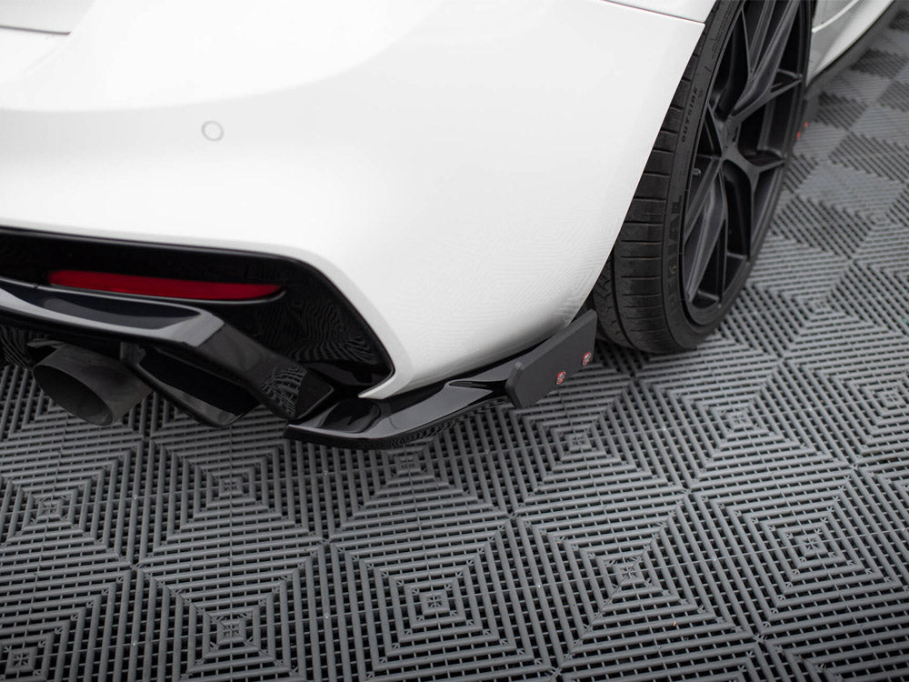 Rear Side Splitters V.5 + Flaps (For Rear Valance V.3) Bmw 1 M-Pack / M140I F20 Facelift