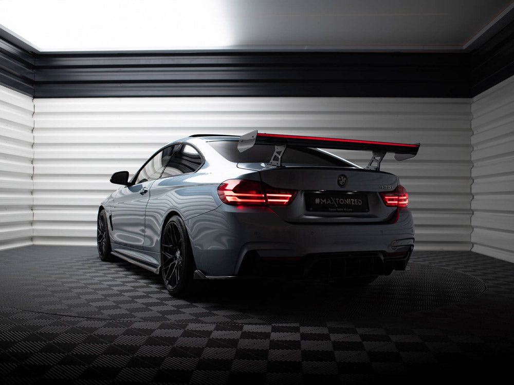 Carbon Spoiler With Internal Brackets Uprights + Led Bmw 4 F32 / 4 F32 M-Pack Coupe