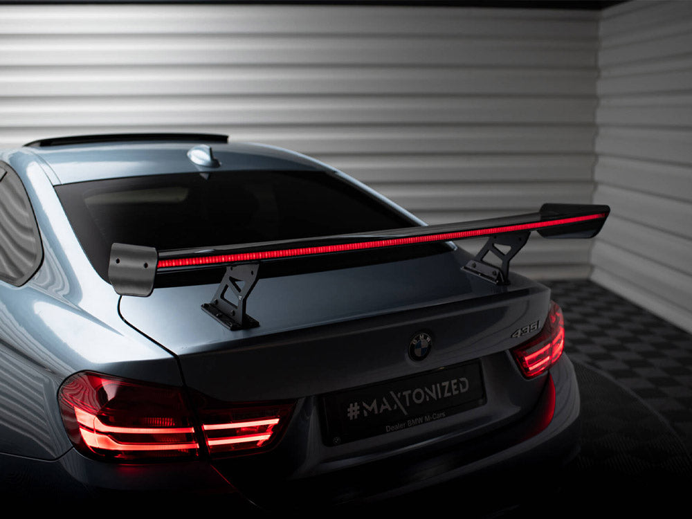 Carbon Spoiler With Internal Brackets Uprights + Led Bmw 4 F32 / 4 F32 M-Pack Coupe