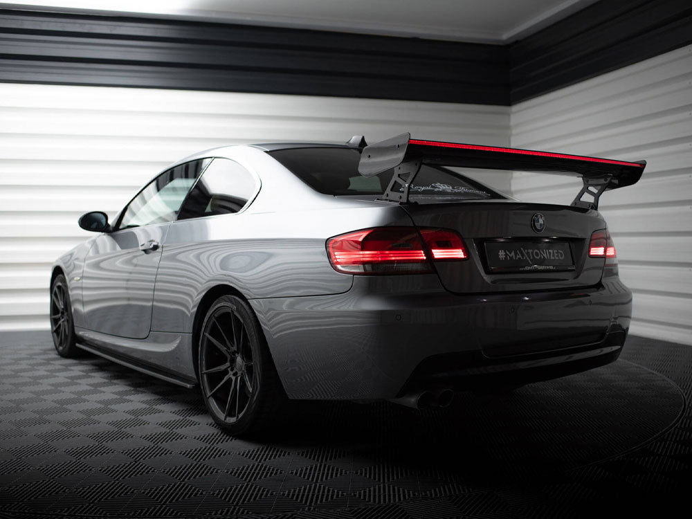 Carbon Spoiler With External Brackets Uprights + Led Bmw 3 / M3 Coupe E92