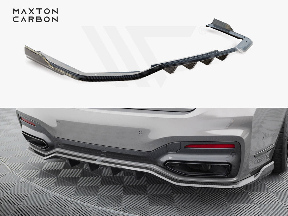 Prepreg Carbon Fiber Rear Splitter Bmw 7 M-Pack G11 / G12 Facelift