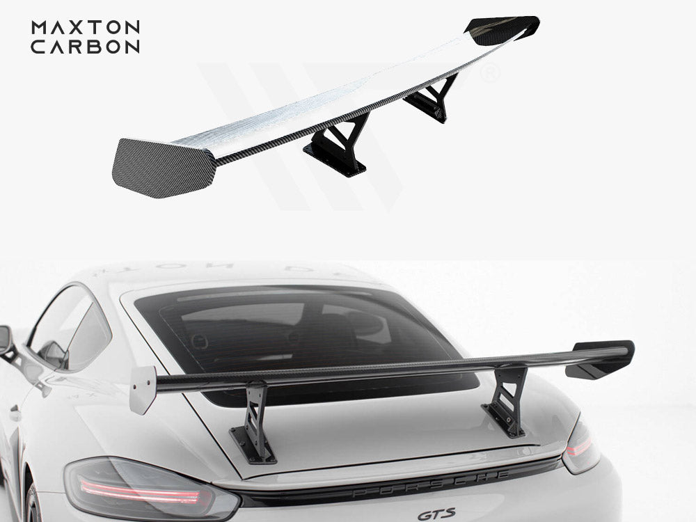 Carbon Spoiler With Internal Brackets Uprights V.1 Porsche 718 Cayman Gts 982C