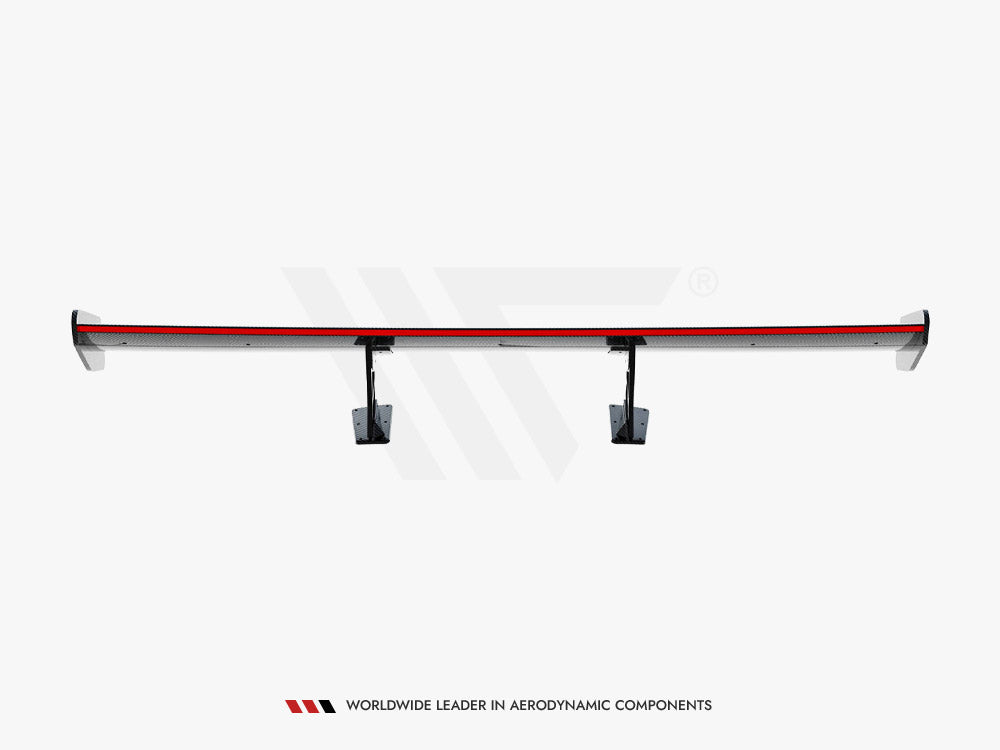 Carbon Spoiler With Internal Brackets Uprights V.1 + Led Porsche 718 Cayman Gts 982C