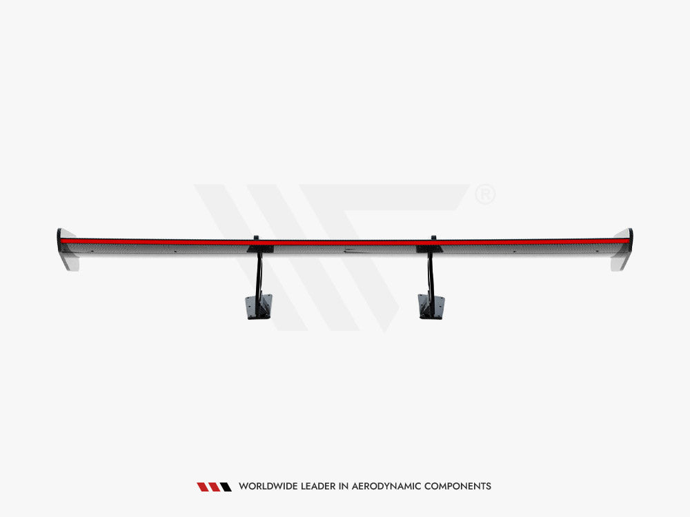 Carbon Spoiler With Upper Swan Mounting V.1 + Led Porsche 718 Cayman Gts 982C