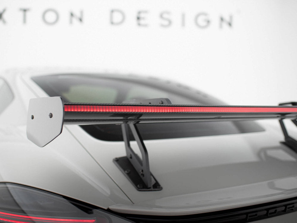 Carbon Spoiler With Upper Swan Mounting V.2 + Led Porsche 718 Cayman Gts 982C