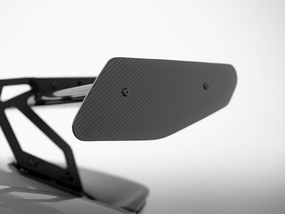 Carbon Spoiler With Upper Swan Mounting V.2 + Led Porsche 718 Cayman Gts 982C