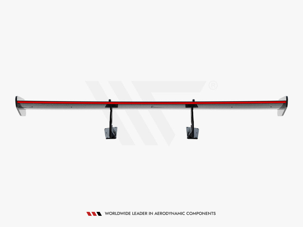 Carbon Spoiler With Upper Swan Mounting V.2 + Led Porsche 718 Cayman Gts 982C