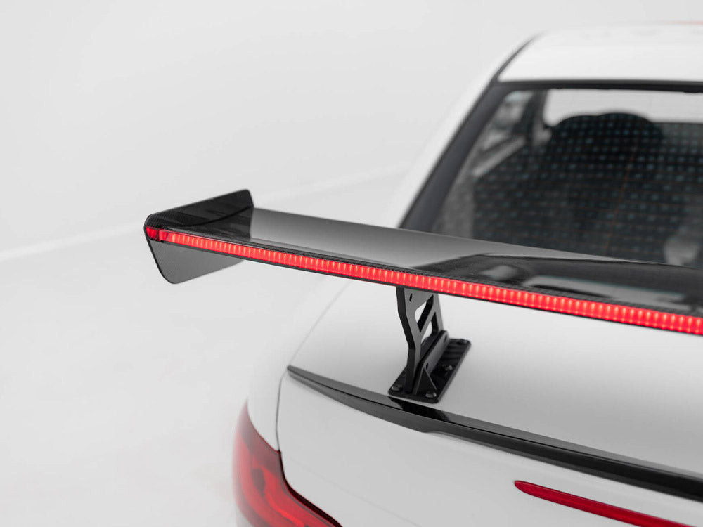 Carbon Spoiler With Internal Brackets Uprights V.2 + Led Bmw 1 M E82