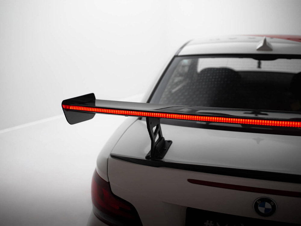 Carbon Spoiler With Internal Brackets Uprights V.2 + Led Bmw 1 M E82