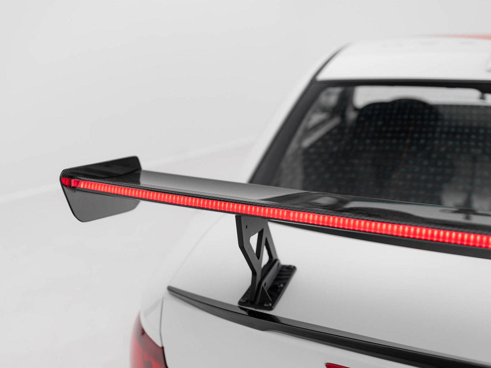 Carbon Spoiler With Internal Brackets Uprights V.1 + Led Bmw 1 M E82
