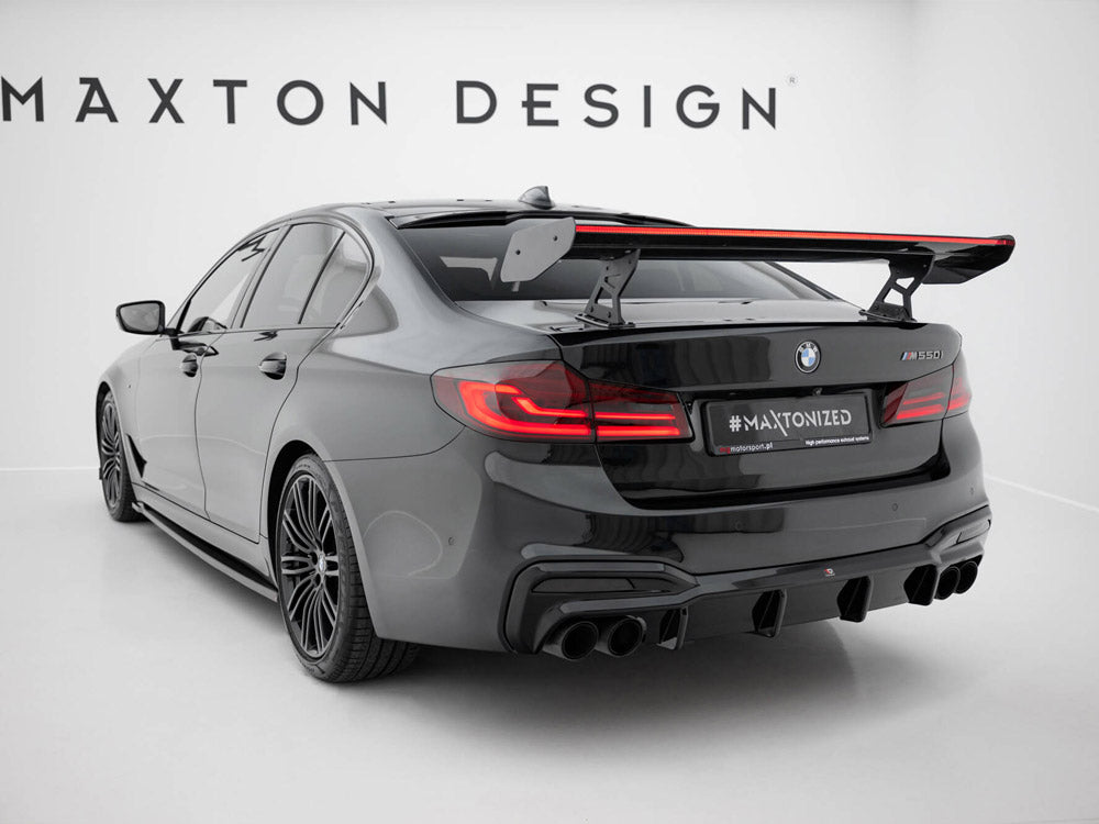 Carbon Spoiler With Internal Brackets Uprights + Led Bmw 5 / M5 Sedan G30 / F90