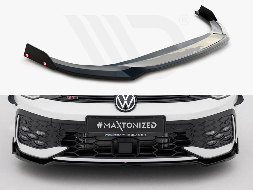 Front Splitter V.3 + Flaps Volkswagen Golf Gti / Gte / R-Line Mk8 Facelift