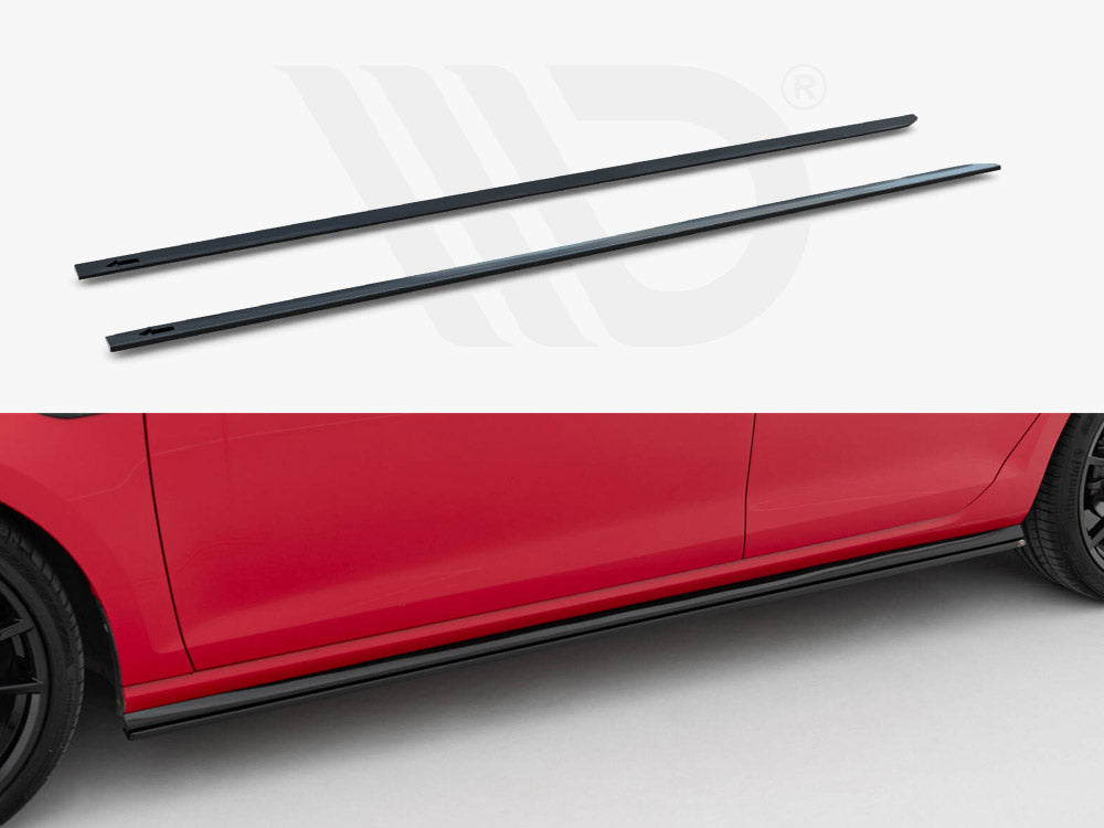 Side Skirts Diffusers V.2 Volkswagen Golf R / R-Line Mk7 Facelift