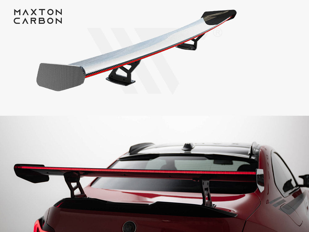 Carbon Spoiler With Internal Brackets Uprights + Led Bmw M2 G87