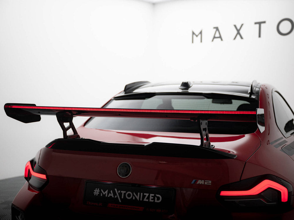 Carbon Spoiler With Internal Brackets Uprights + Led Bmw M2 G87