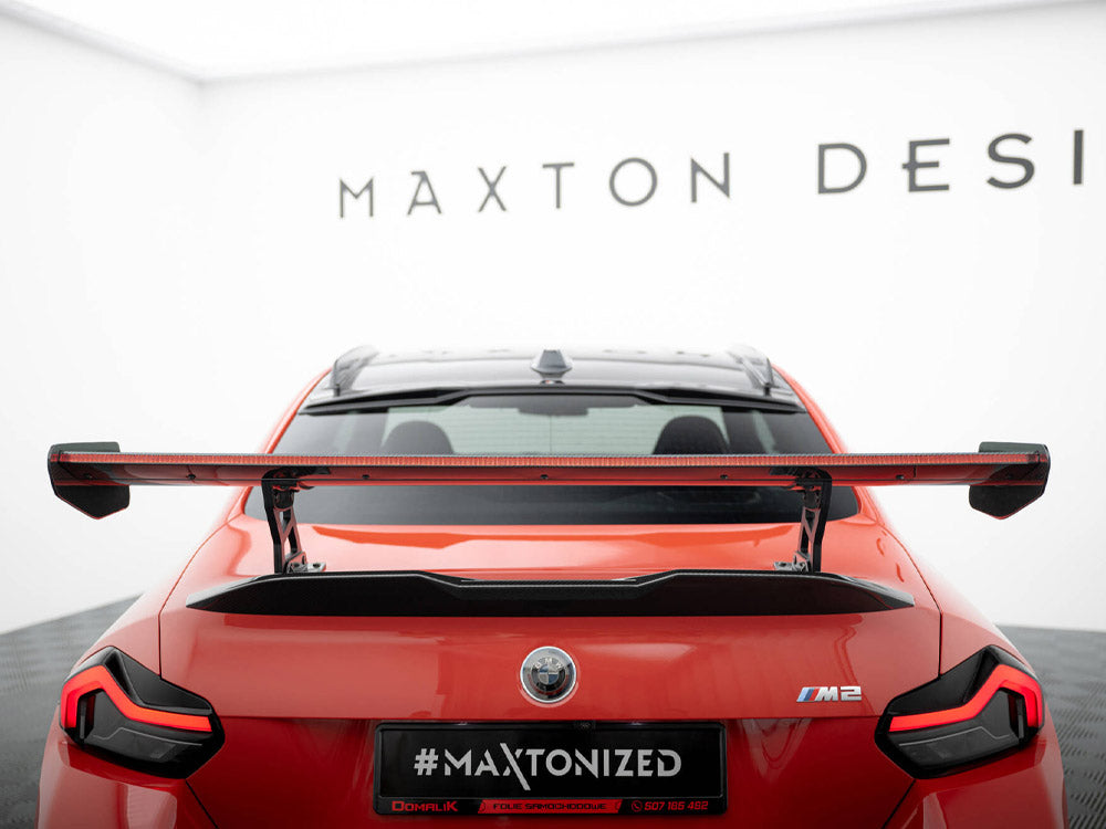 Carbon Spoiler With Internal Brackets Uprights + Led Bmw M2 G87