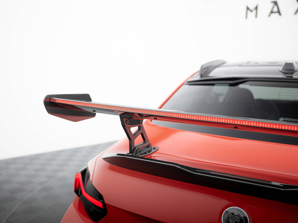 Carbon Spoiler With Internal Brackets Uprights + Led Bmw M2 G87