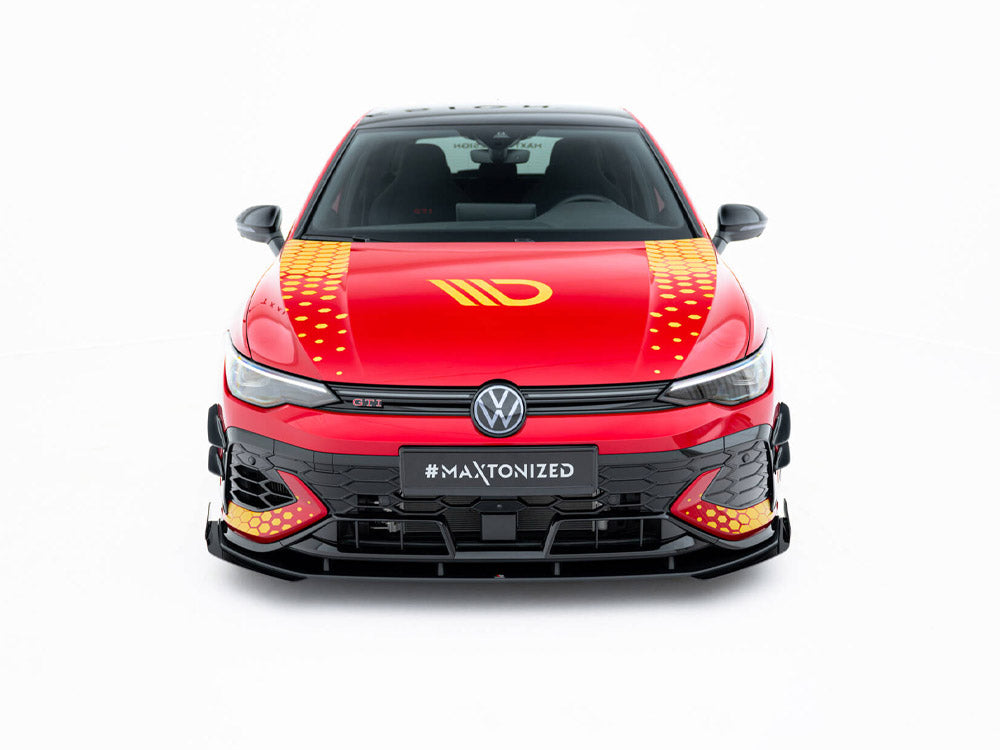 Street Pro Front Splitter + Flaps Volkswagen Golf Gti Clubsport Mk8 Facelift