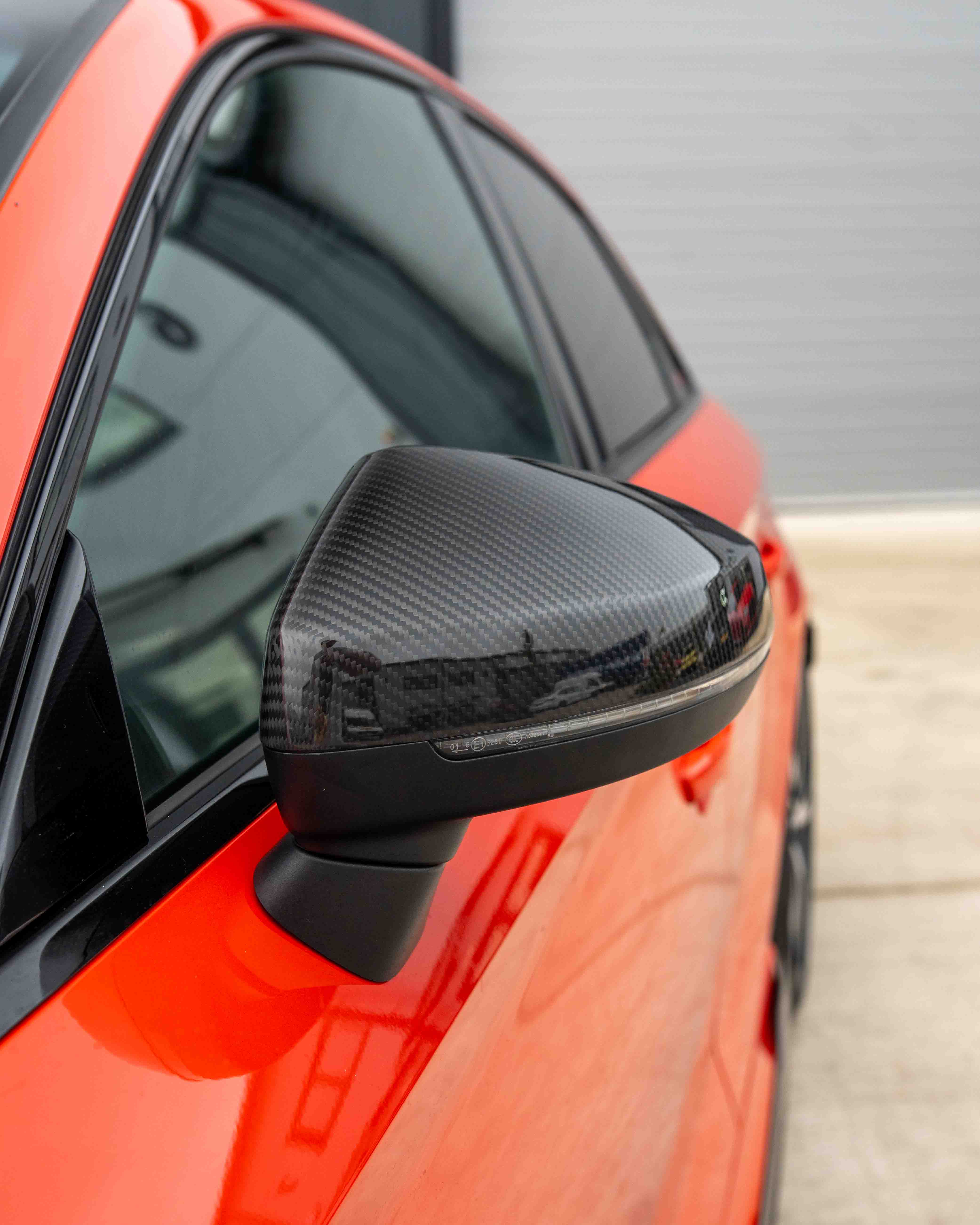 AUDI A3 S3 RS3 8V PRE-PREG CARBON FIBRE MIRRORS - WITH LANE ASSIST