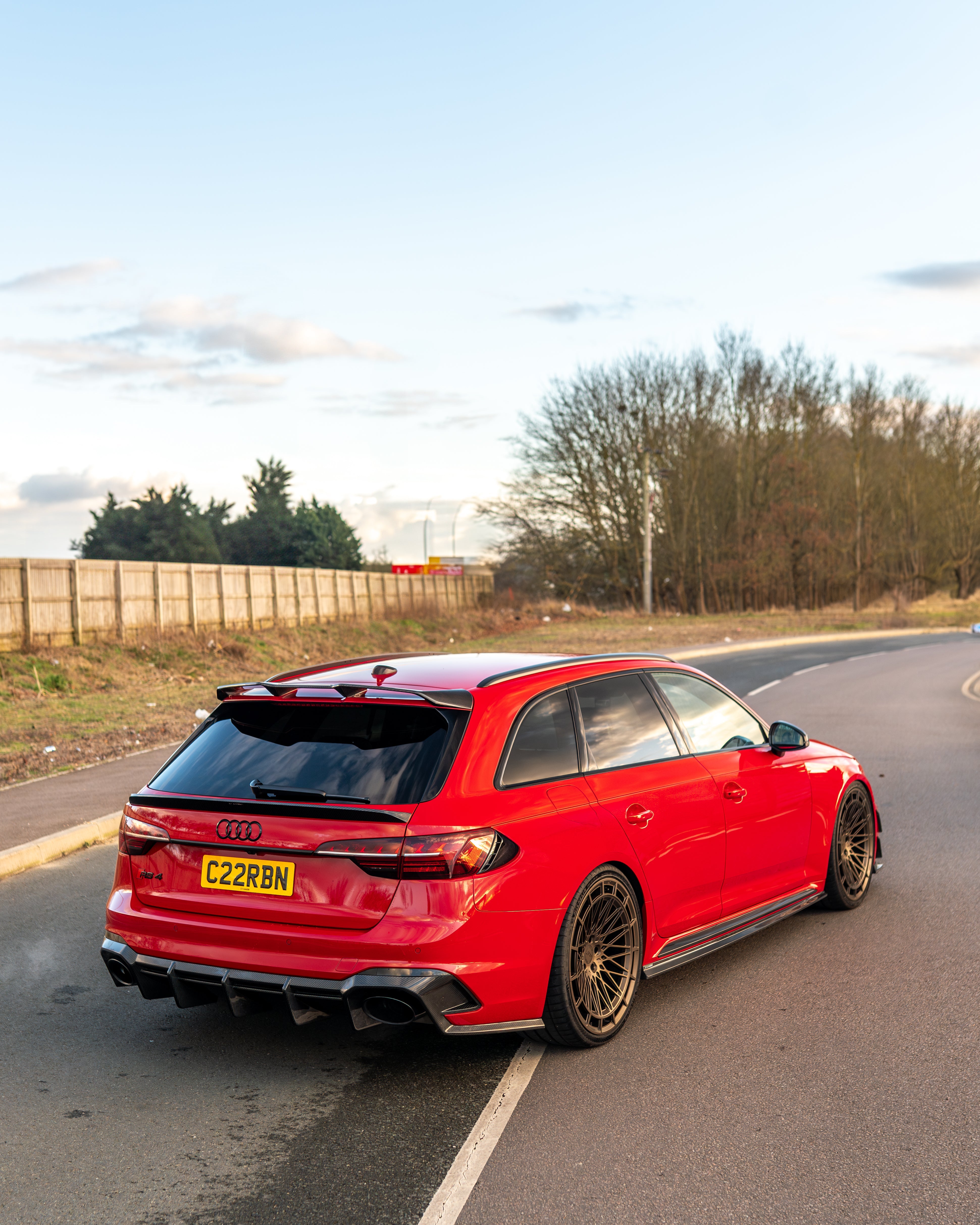 AUDI RS4 B9.5 CARBON FIBRE SIDE SKIRTS - CT DESIGN