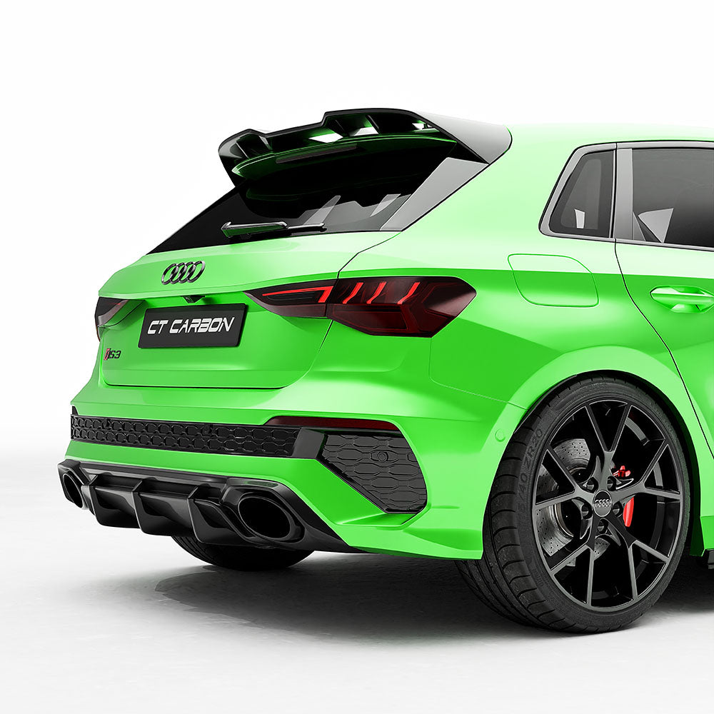 AUDI RS3 8Y 2022-2024 CARBON FIBRE REAR DIFFUSER V2 - CT DESIGN