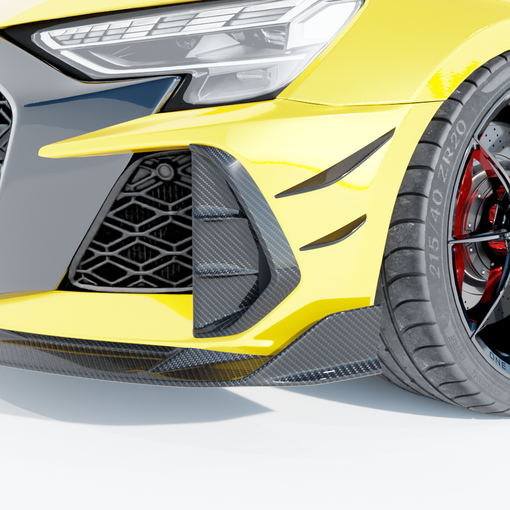 AUDI RS3 8Y 2025+ CARBON FIBRE FRONT BUMPER CANARDS - CT DESIGN