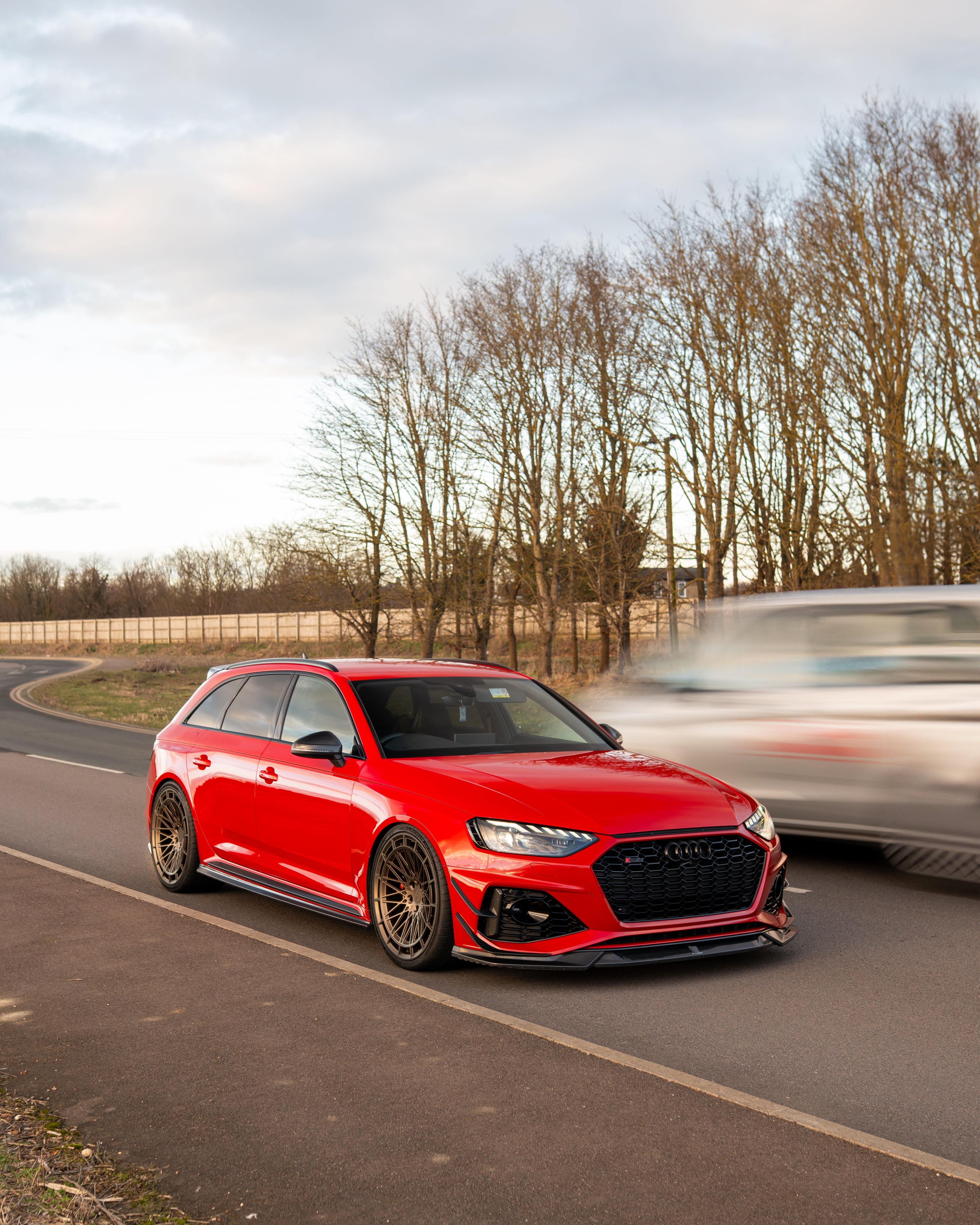 AUDI RS4 B9.5 CARBON FIBRE FRONT CANARDS- CT DESIGN