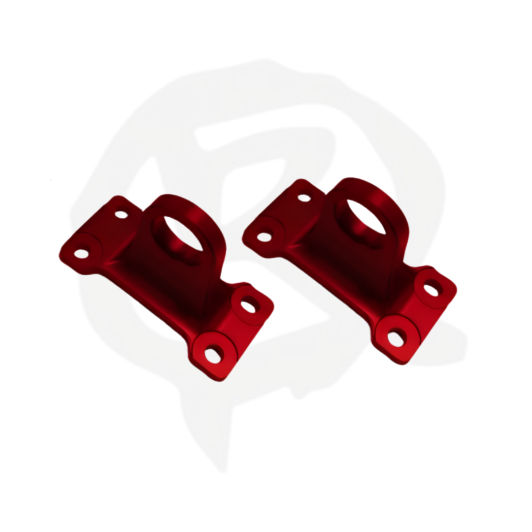Defender L663 Premium Towing Loops (Pair) - Gloss Black / Red