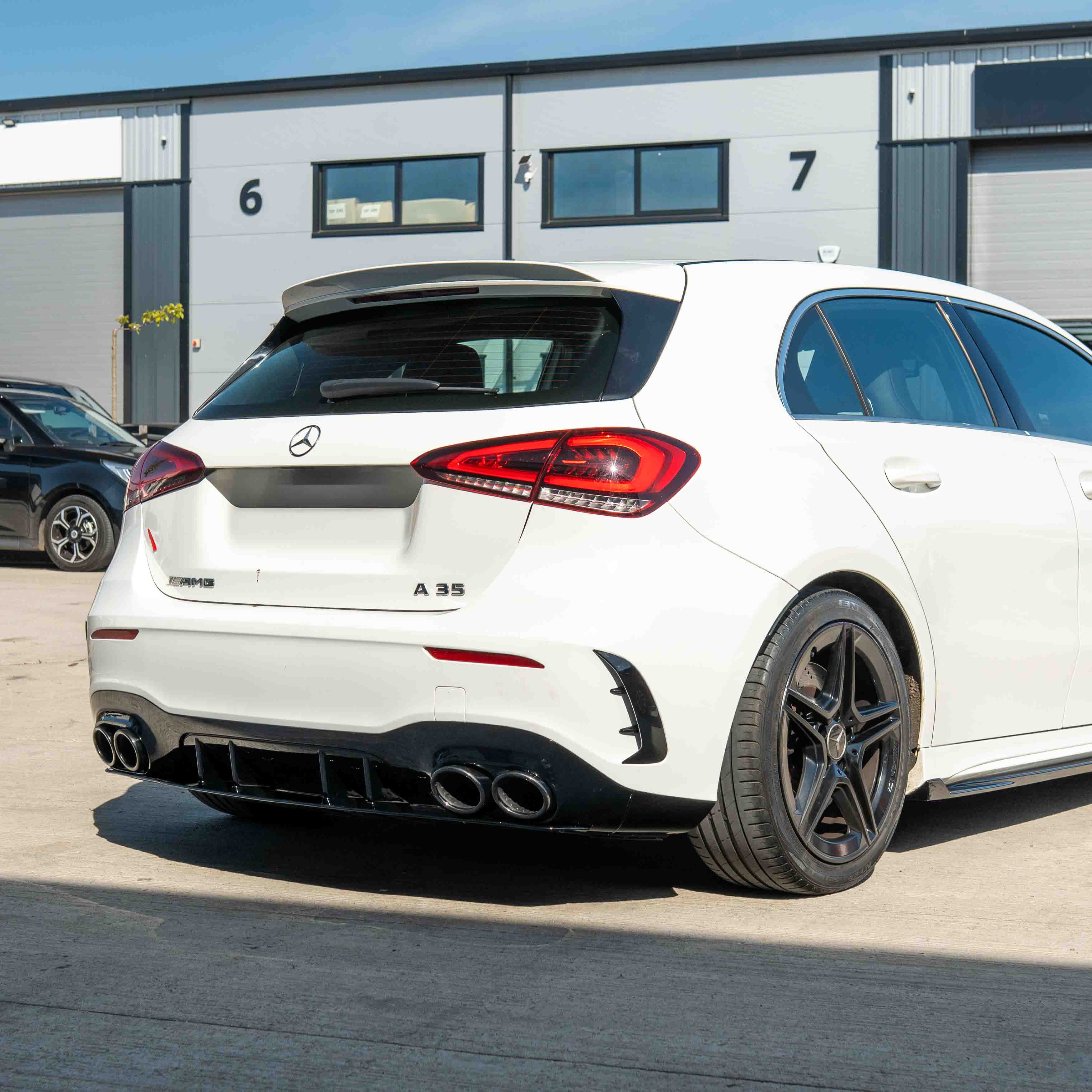 MERCEDES A-CLASS W177 2018-CURRENT GLOSS BLACK QUAD TIP DIFFUSER