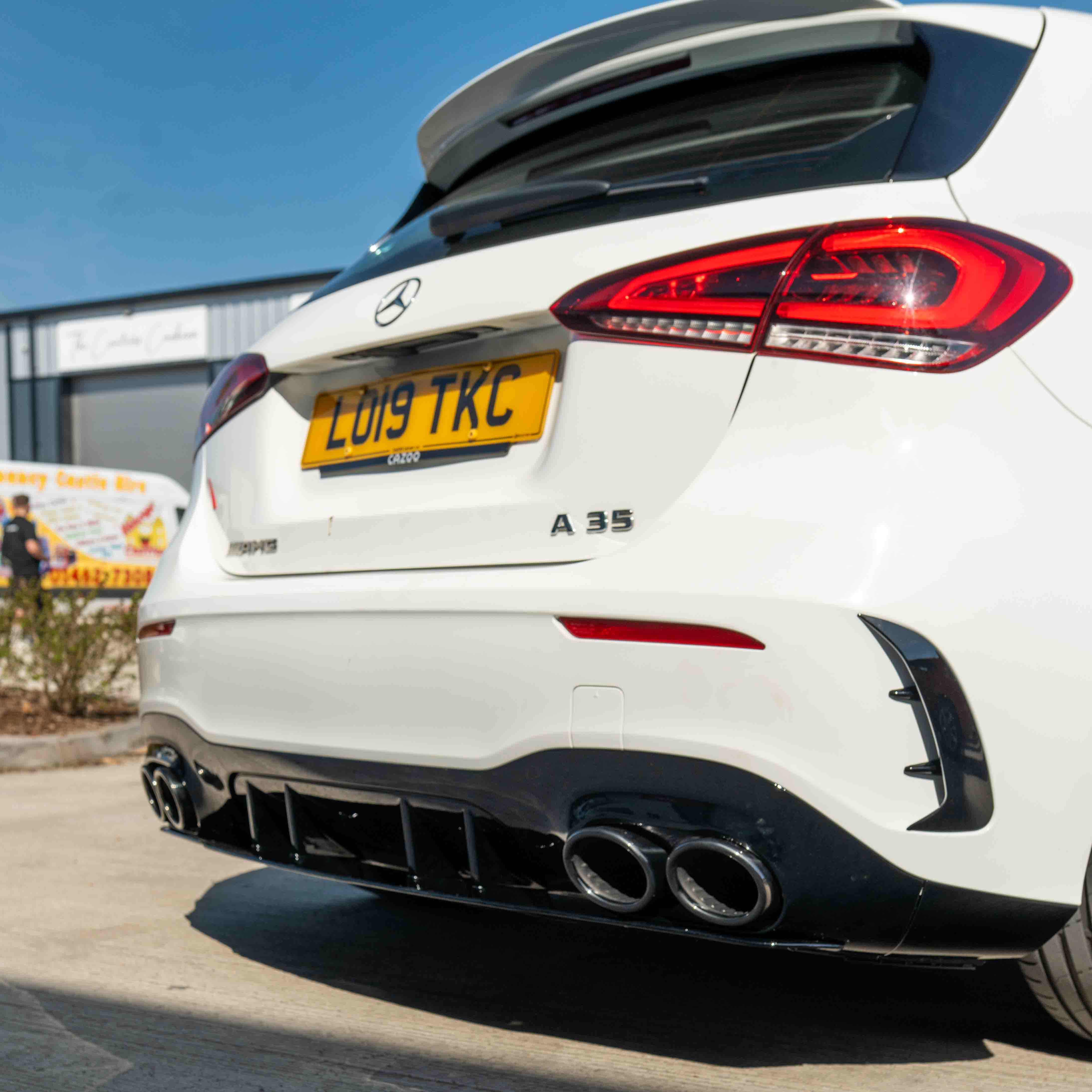 MERCEDES A-CLASS W177 2018-CURRENT GLOSS BLACK QUAD TIP DIFFUSER