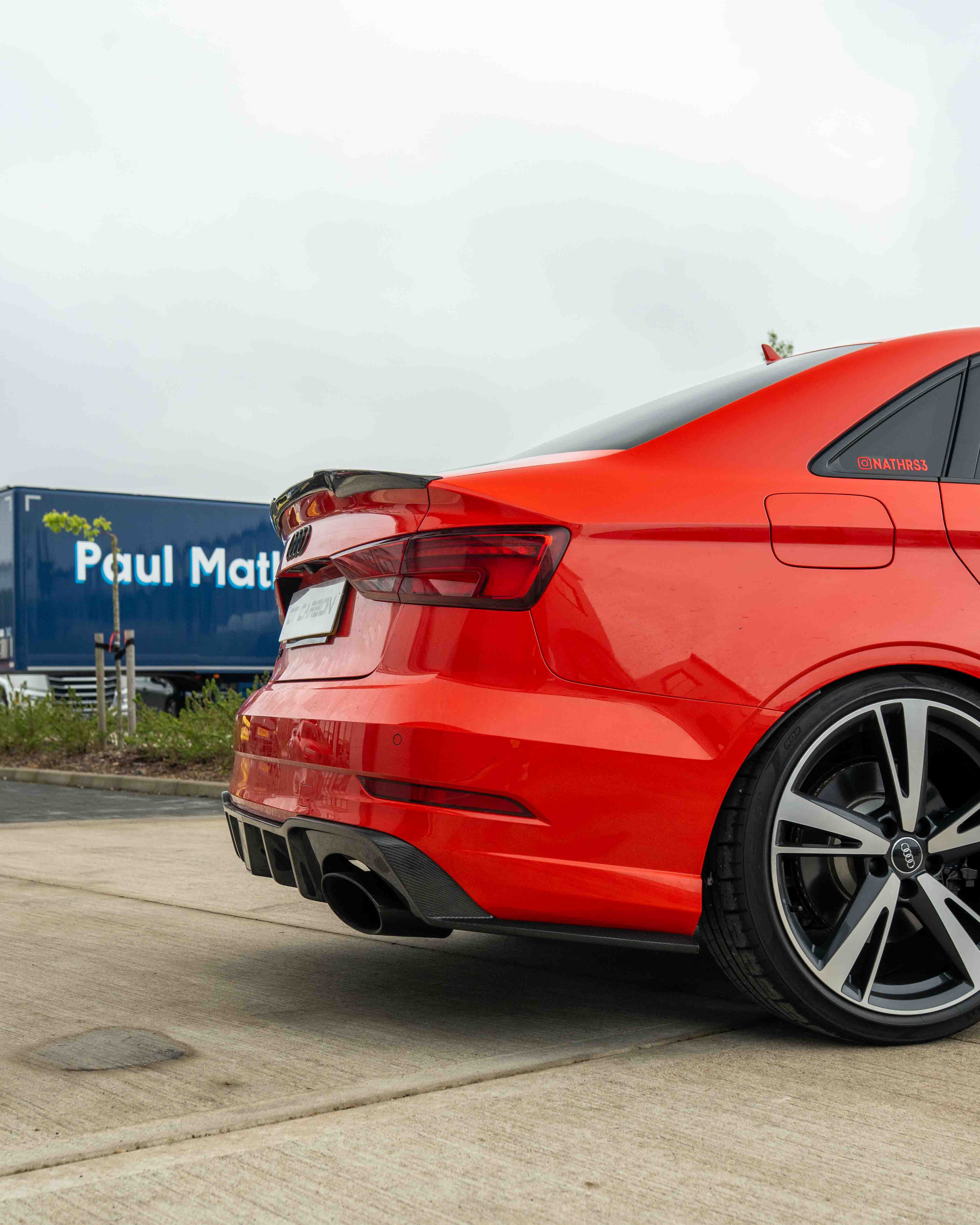 AUDI A3 S3 RS3 8V SALOON CARBON FIBRE SPOILER - V STYLE