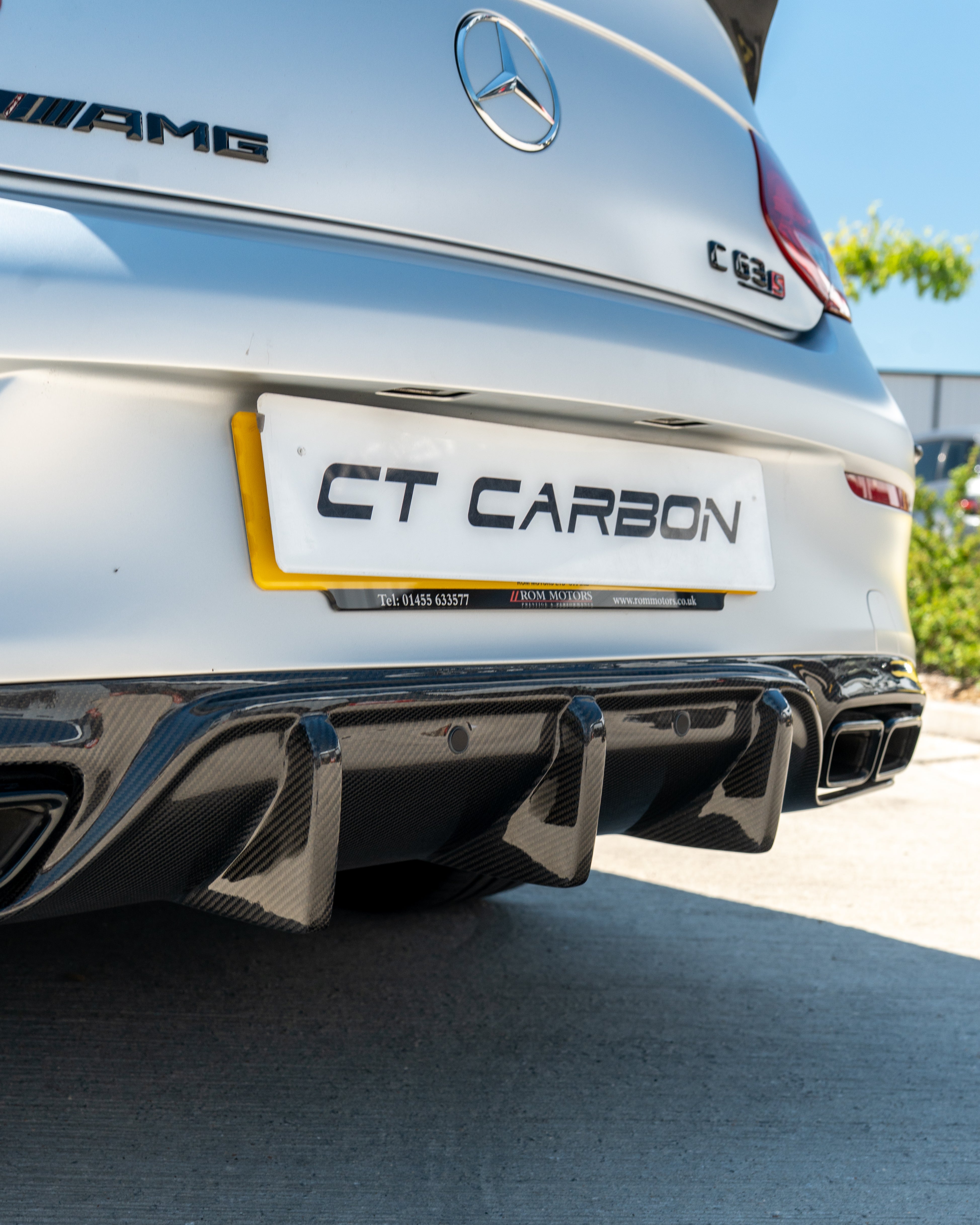 MERCEDES W205 C63 & C63 COUPE 2DR CARBON DIFFUSER - OEM+ CT STYLE