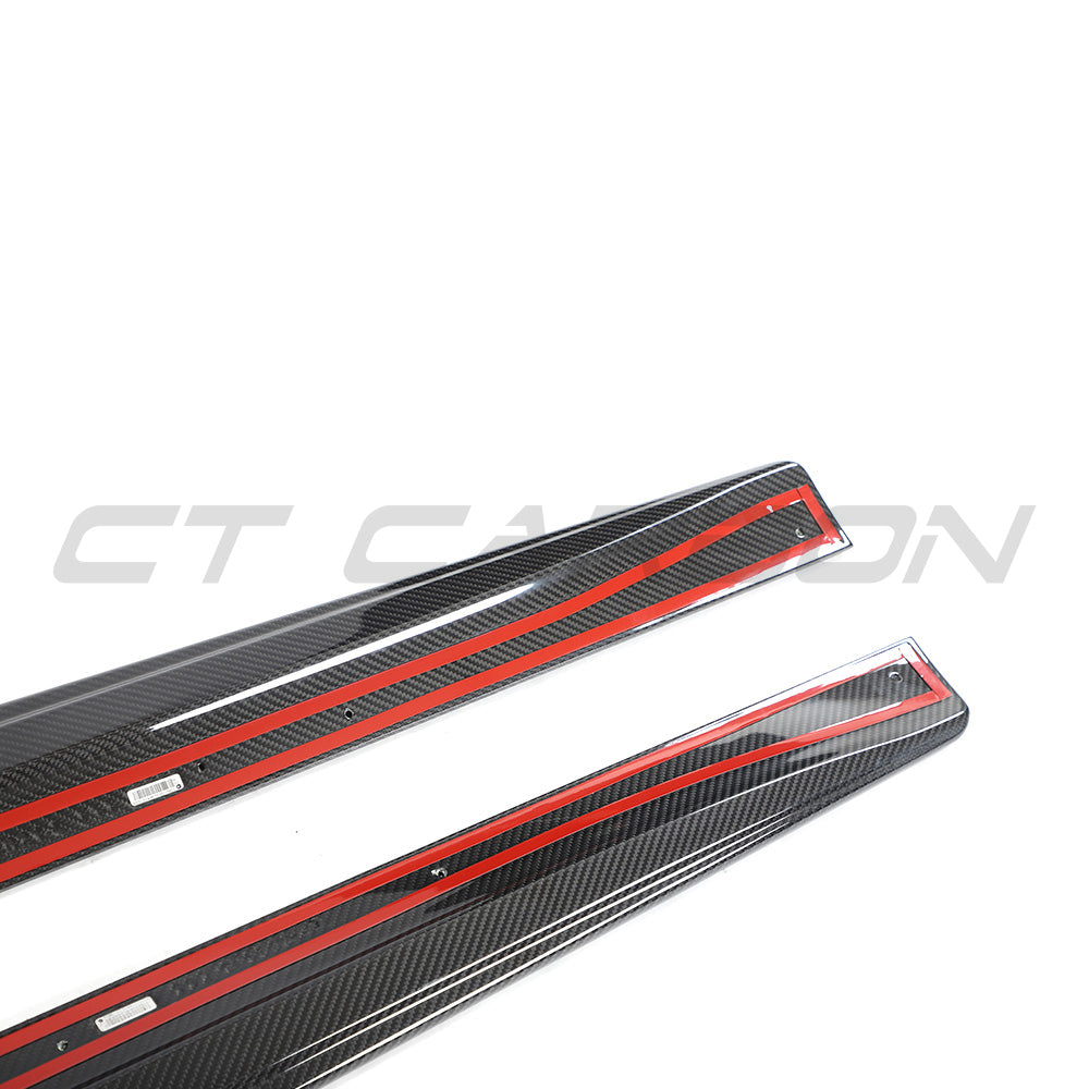 TESLA MODEL 3 2023+ CARBON FIBRE SIDE SKIRTS - V2