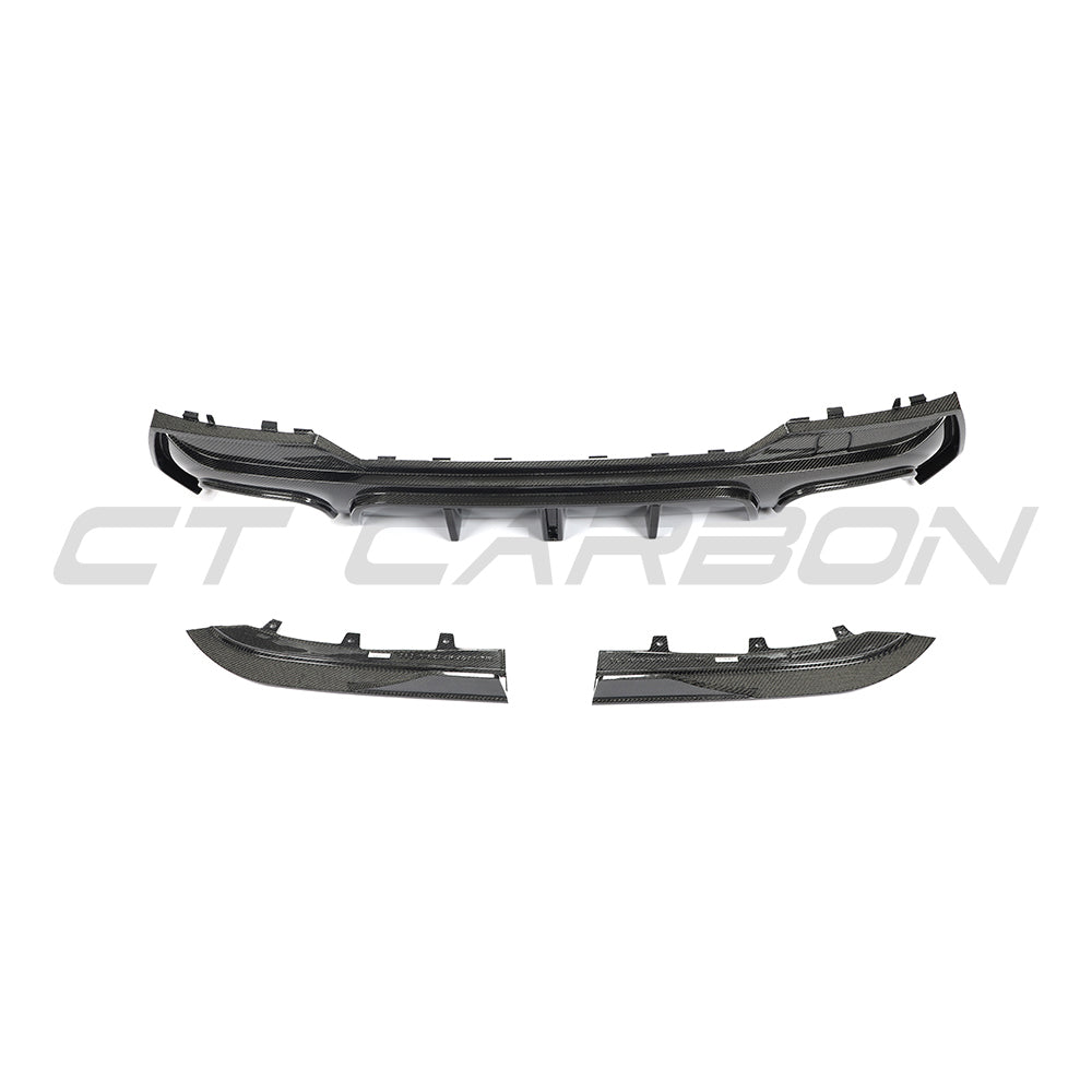 BMW 4 SERIES 2020+ G22/G23 QUAD TIP CARBON FIBRE DIFFUSER