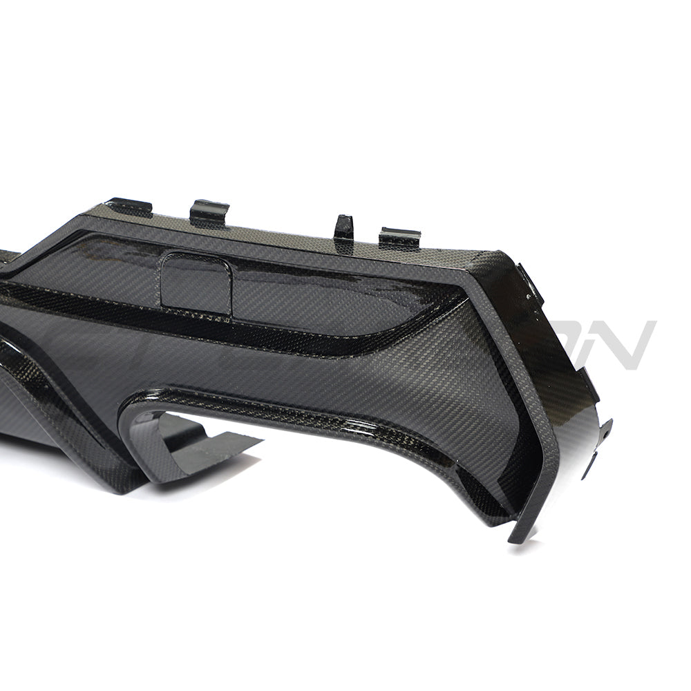 BMW 4 SERIES 2020+ G22/G23 QUAD TIP CARBON FIBRE DIFFUSER