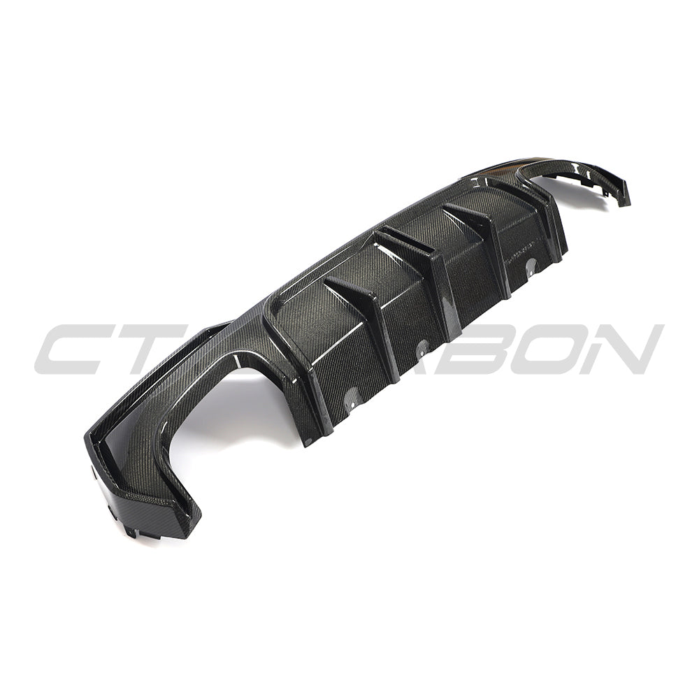 BMW 4 SERIES 2020+ G22/G23 QUAD TIP CARBON FIBRE DIFFUSER