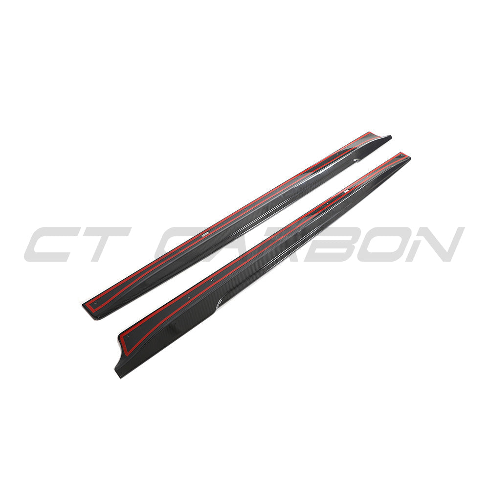 TESLA MODEL 3 2023+ CARBON FIBRE SIDE SKIRTS - V2