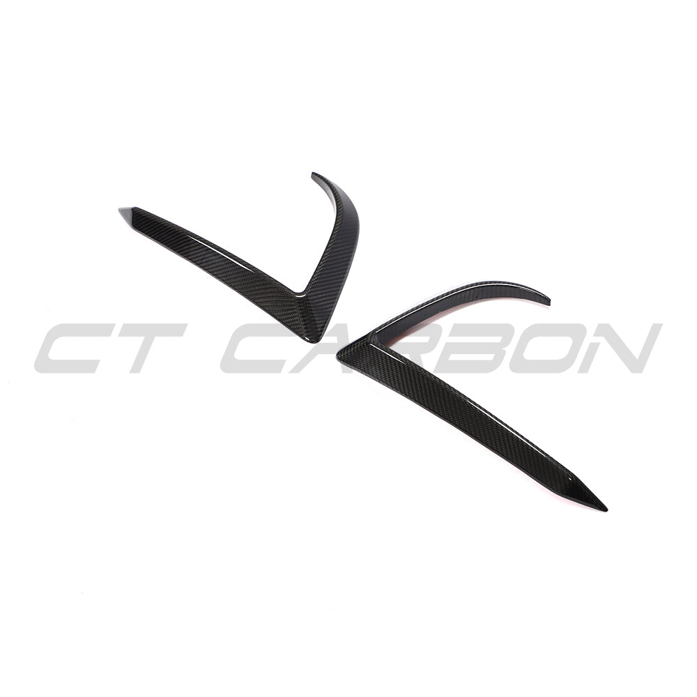 TESLA MODEL 3 2017-2023 CARBON FIBRE FRONT BUMPER CANARDS