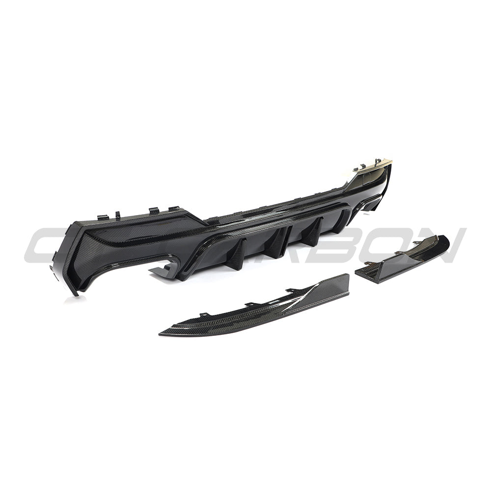 BMW 4 SERIES 2020+ G22/G23 QUAD TIP CARBON FIBRE DIFFUSER