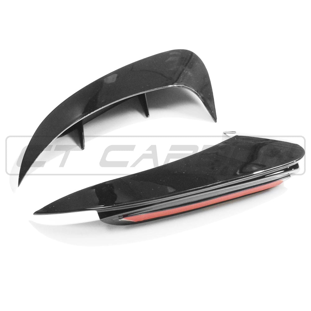 BLAK BY CT BUMPER CORNERS MERCEDES A-CLASS A35 V177 GLOSS BLACK REAR BUMPER CORNERS