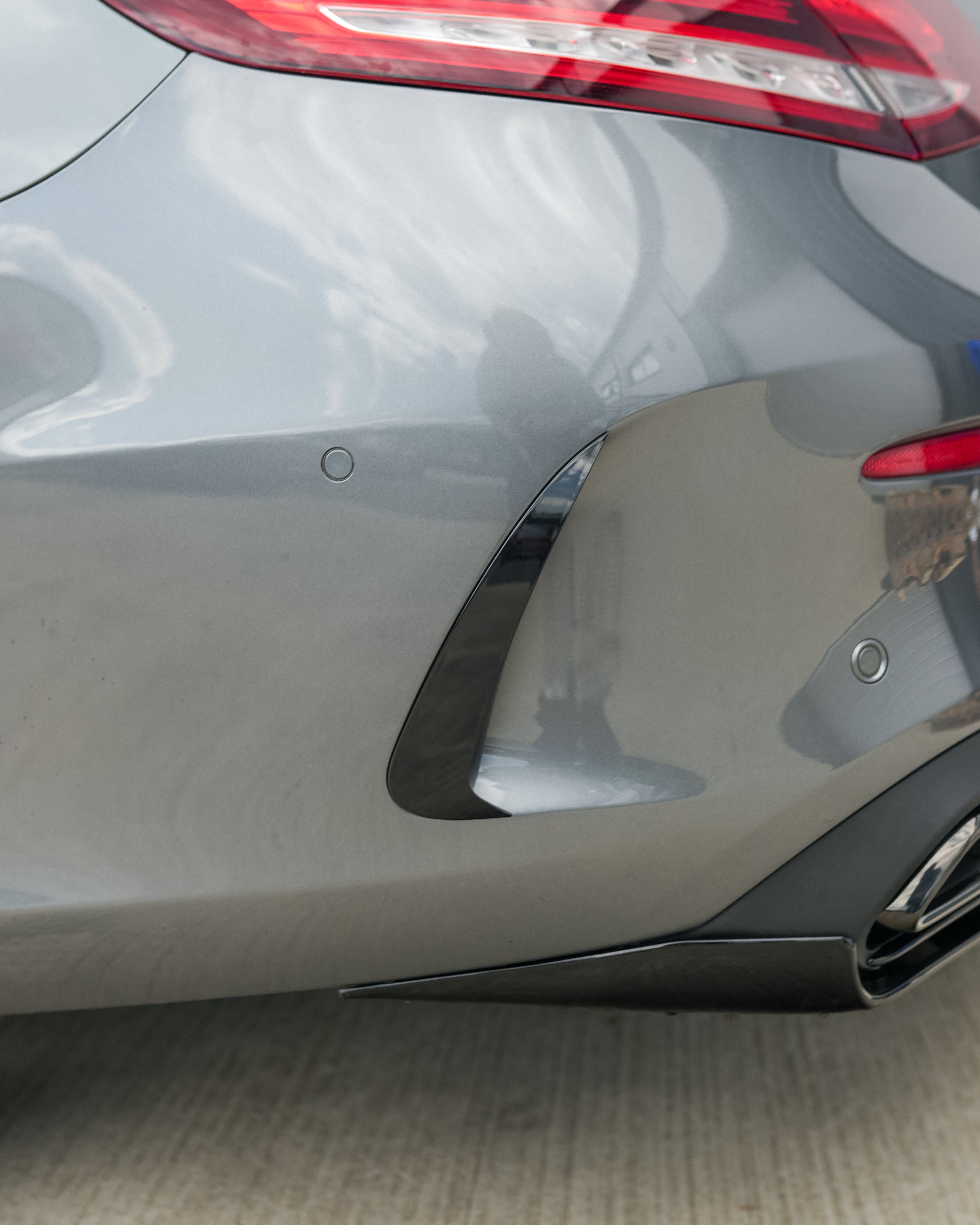 MERCEDES C-CLASS & C43 W205 COUPE GLOSS BLACK REAR BUMPER TRIM