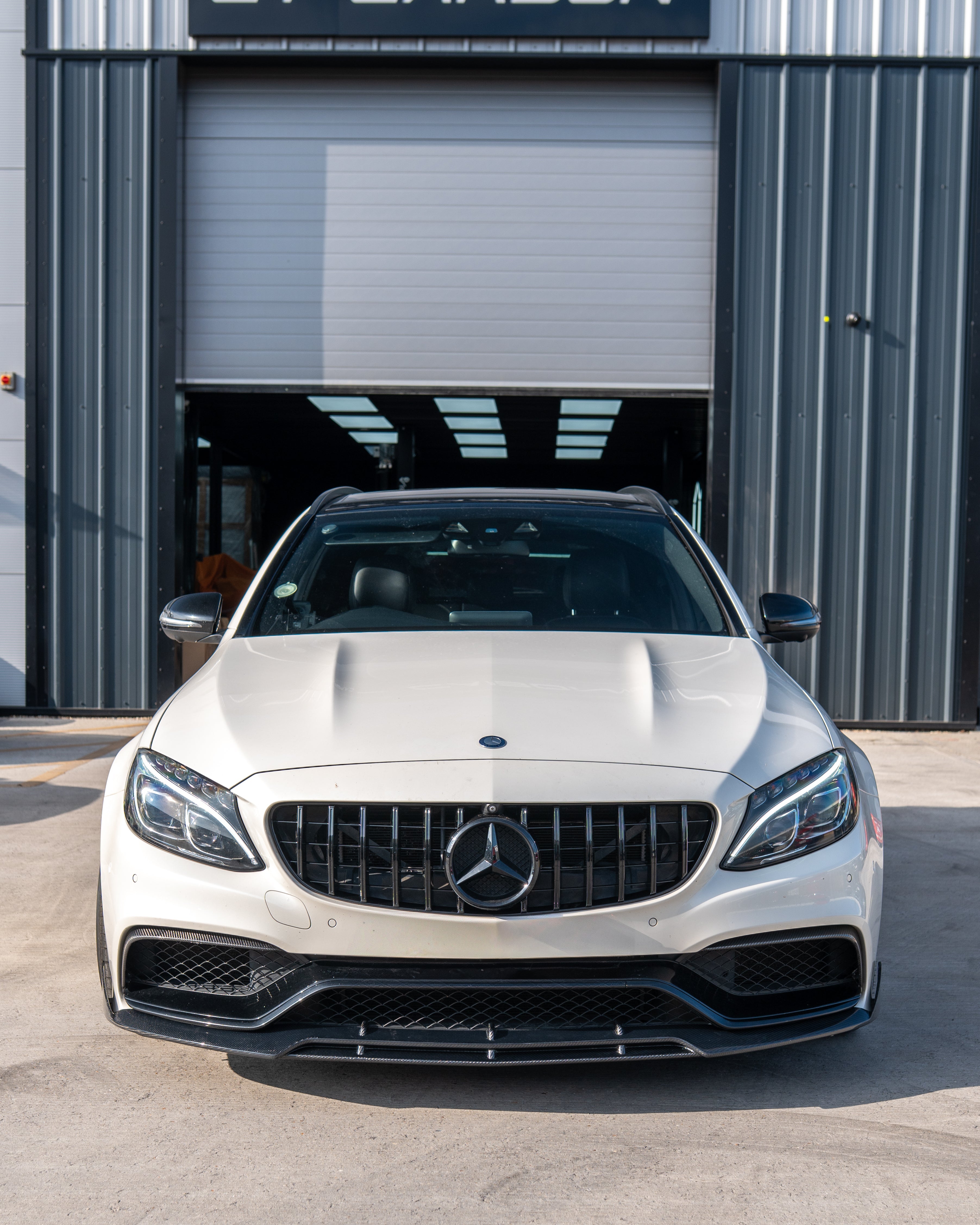 MERCEDES C63 W205 SALOON/ESTATE CARBON FIBRE SPLITTER - B-STYLE