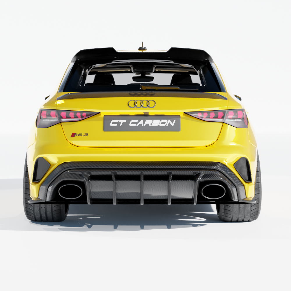 AUDI A3/S3/RS3 8Y 2022+ SPORTBACK CARBON FIBRE MIDDLE SPOILER - CT DESIGN
