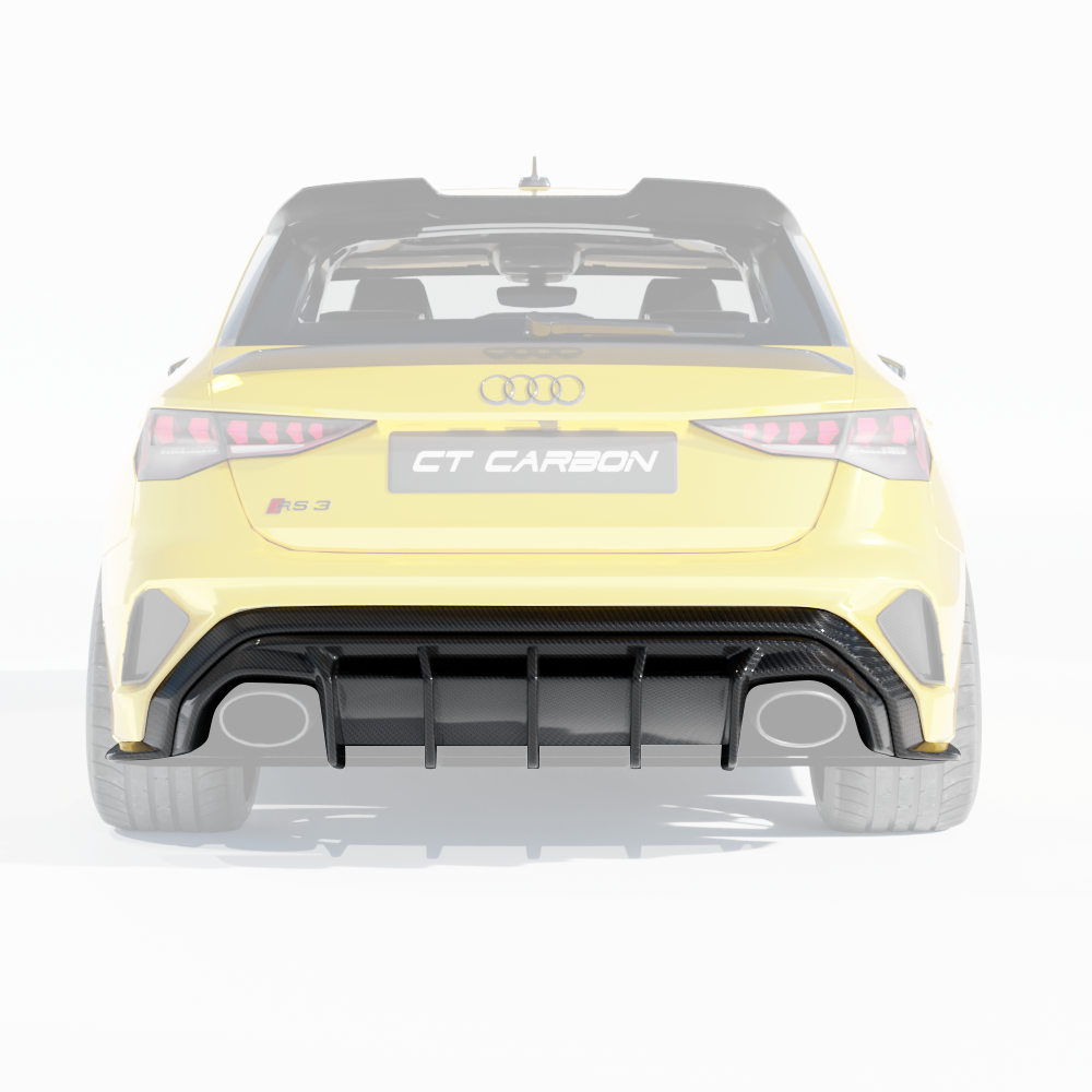 AUDI RS3 8Y 2025+ CARBON FIBRE REAR DIFFUSER - CT DESIGN