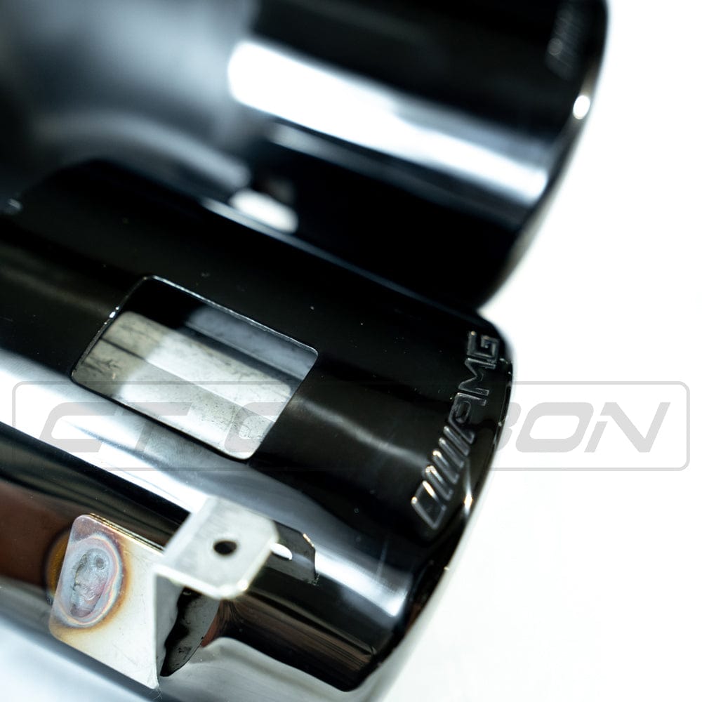 BLAK BY CT Diffuser MERCEDES A-CLASS W177 GLOSS BLACK QUAD TIP DIFFUSER