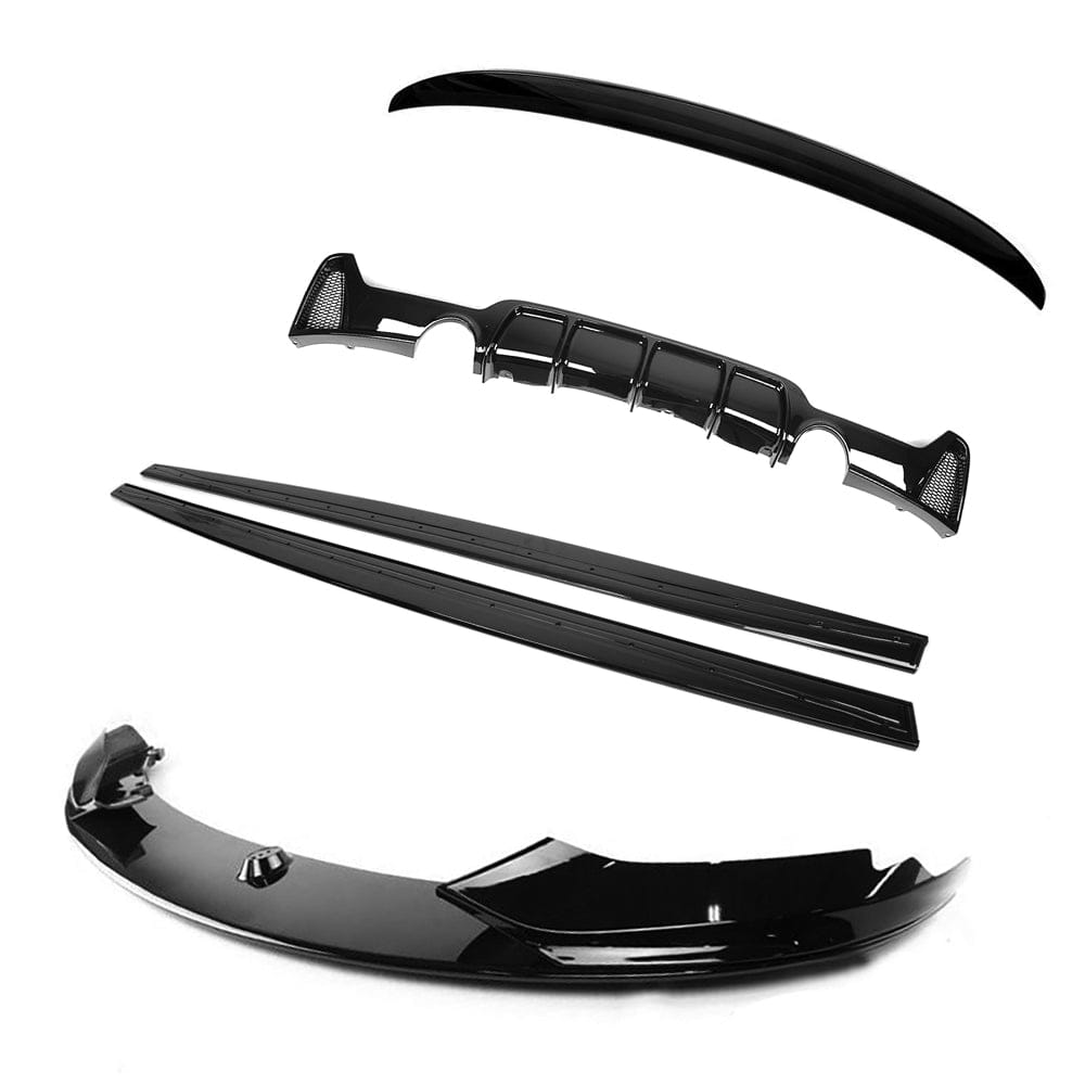BLAK BY CT Full Kit BMW 4 SERIES F32 GLOSS BLACK FULL KIT (DUAL EXHAUST) - MP STYLE - BLAK BY CT CARBON