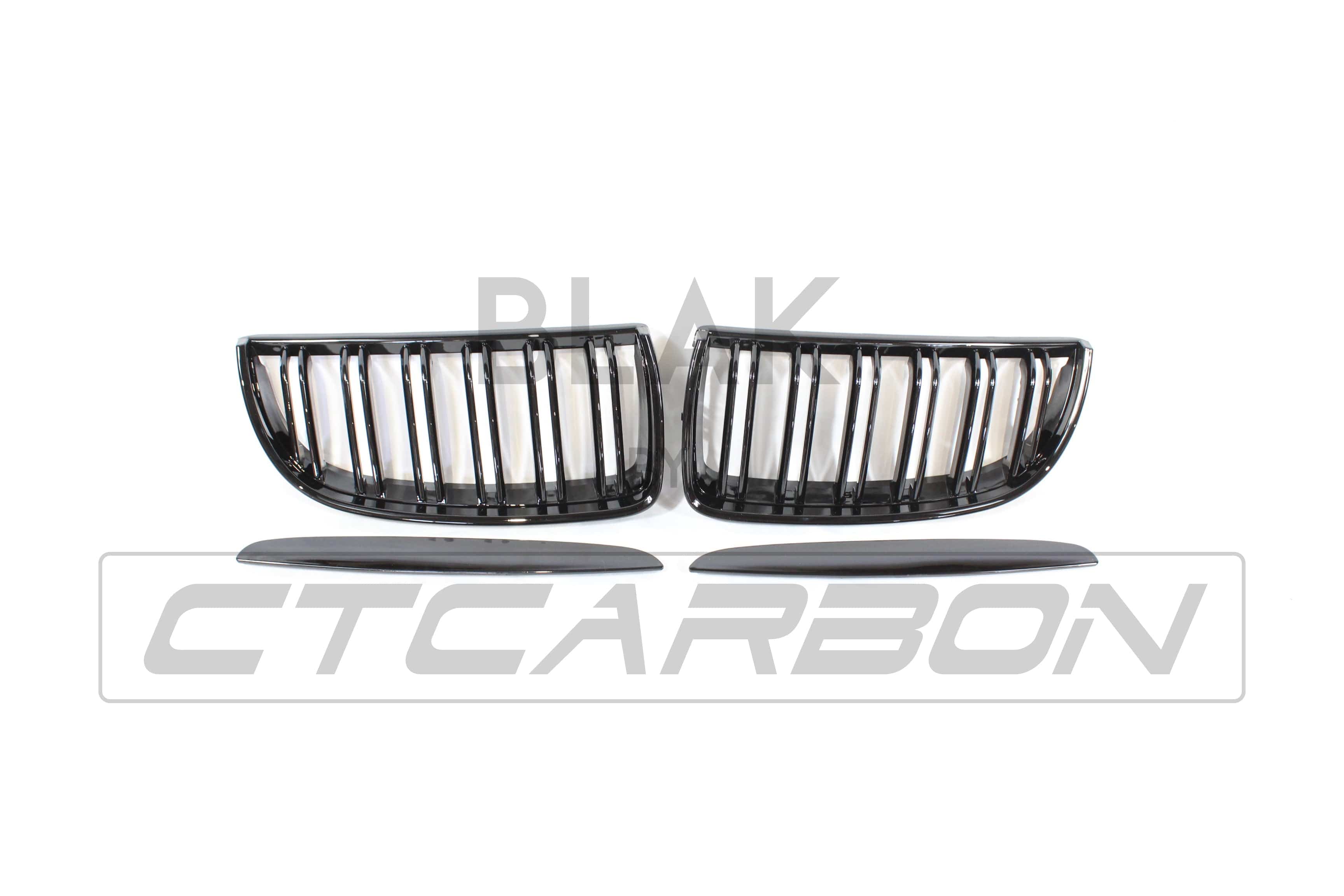 BLAK BY CT GRILLE BMW E90 3 SERIES PRE-LCI DOUBLE SLAT BLACK GRILLES - BLAK BY CT CARBON