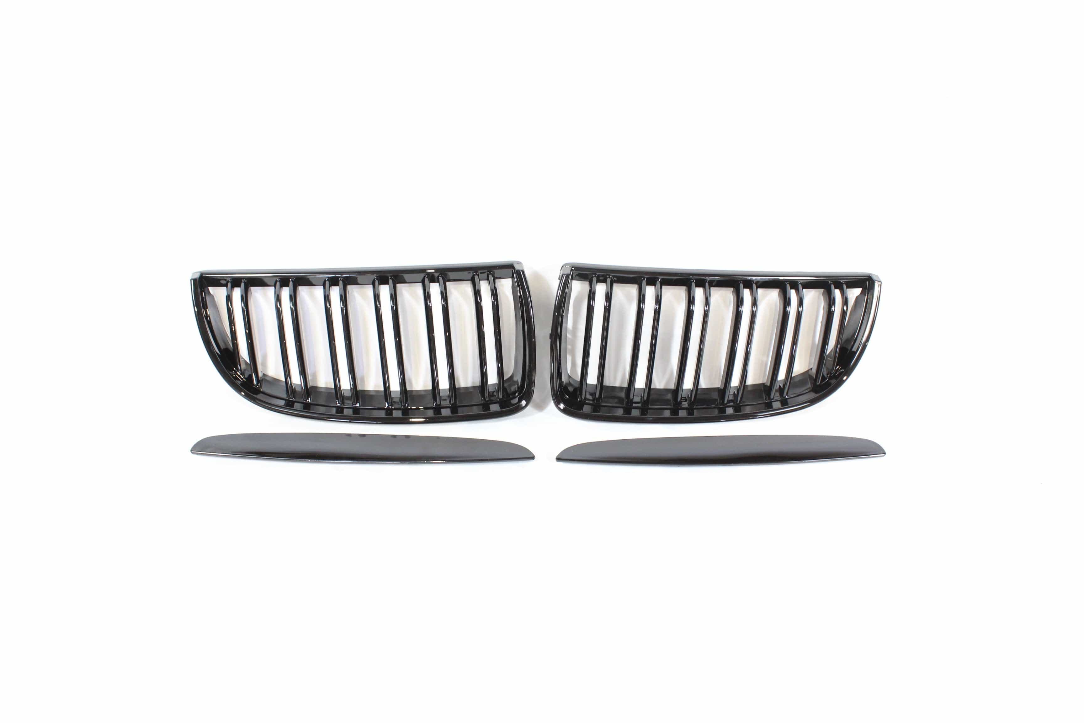 BLAK BY CT GRILLE BMW E90 3 SERIES PRE-LCI DOUBLE SLAT BLACK GRILLES - BLAK BY CT CARBON