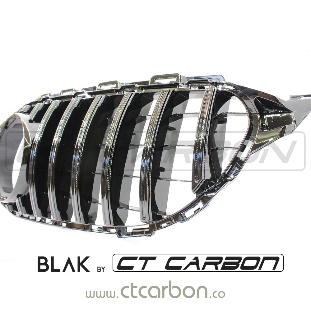 BLAK BY CT GRILLE MERCEDES W205 C CLASS 2014-2018 BLACK GRILLE (WITHOUT CAMERA) - BLAK BY CT CARBON